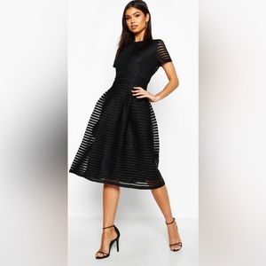 Full Skirted Midi Dress